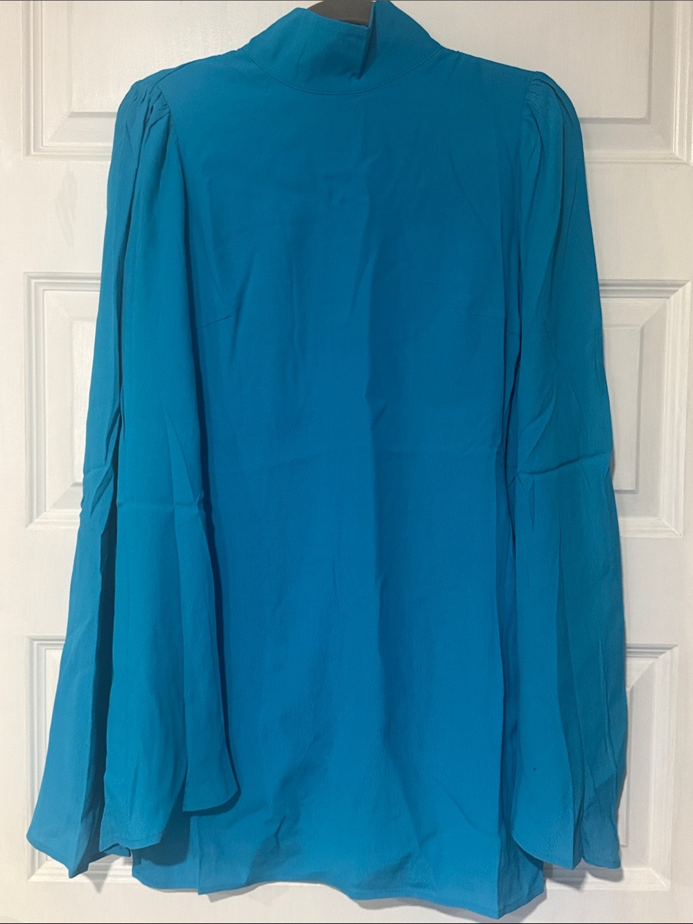 Women’s Talulah Bell Sleeve High Neck Turquoise Small Mini Dress
